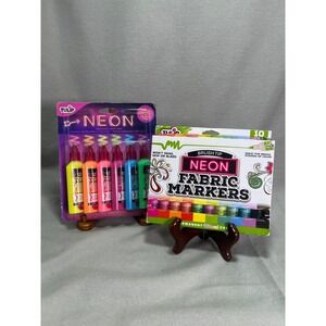 Tulip Fabric Markers and Dimensional Paint Neon Vibrant Craft Supplies DIY